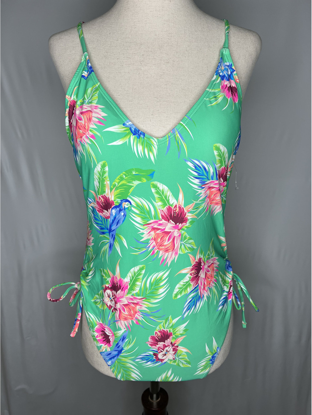 NWT BCBGeneration Women's Sour Apple One-Piece Swimsuit Size Medium